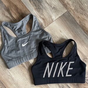 Nike Black and Gray Sports Bra Duo
